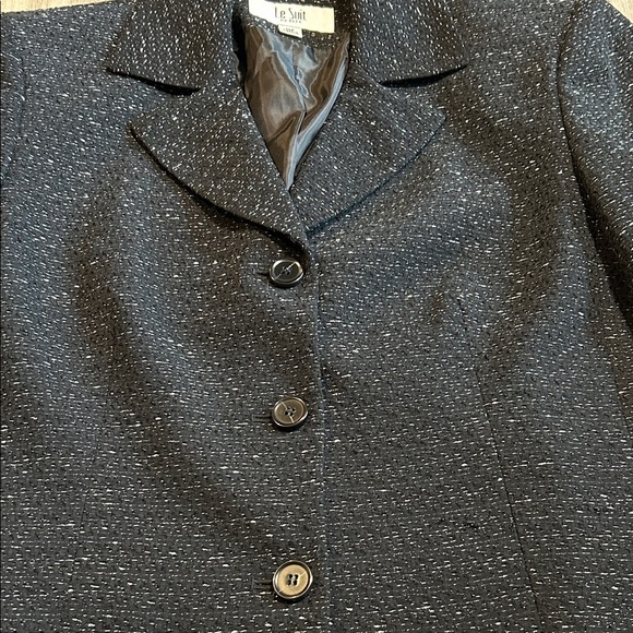 Le Suit Women's Black Textured Blazer - Picture 5 of 13